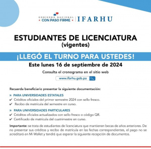 Recepción de documentos de licenciatura